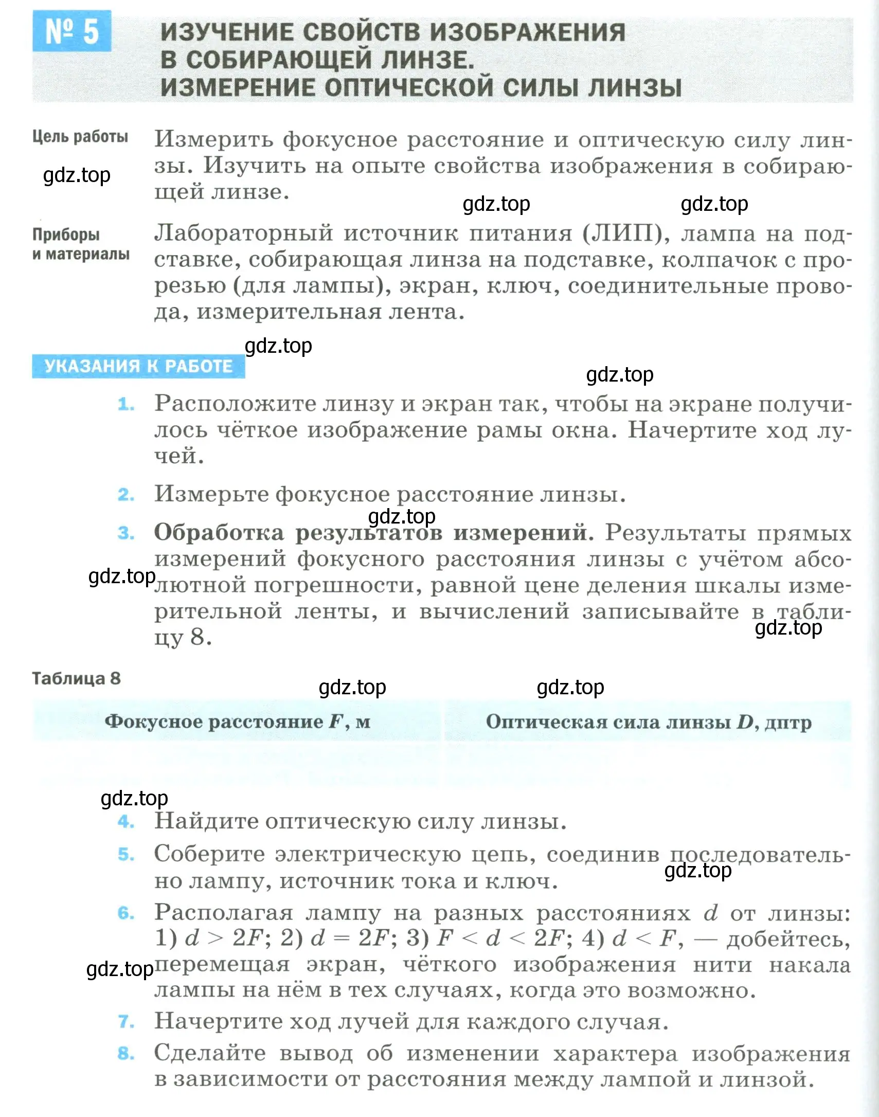 Условие  Лабораторная работа 5 (страница 328) гдз по физике 9 класс Перышкин, Гутник, учебник