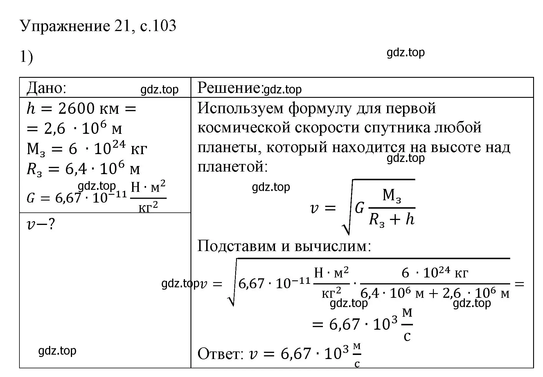 Решение номер 1 (страница 103) гдз по физике 9 класс Перышкин, Гутник, учебник