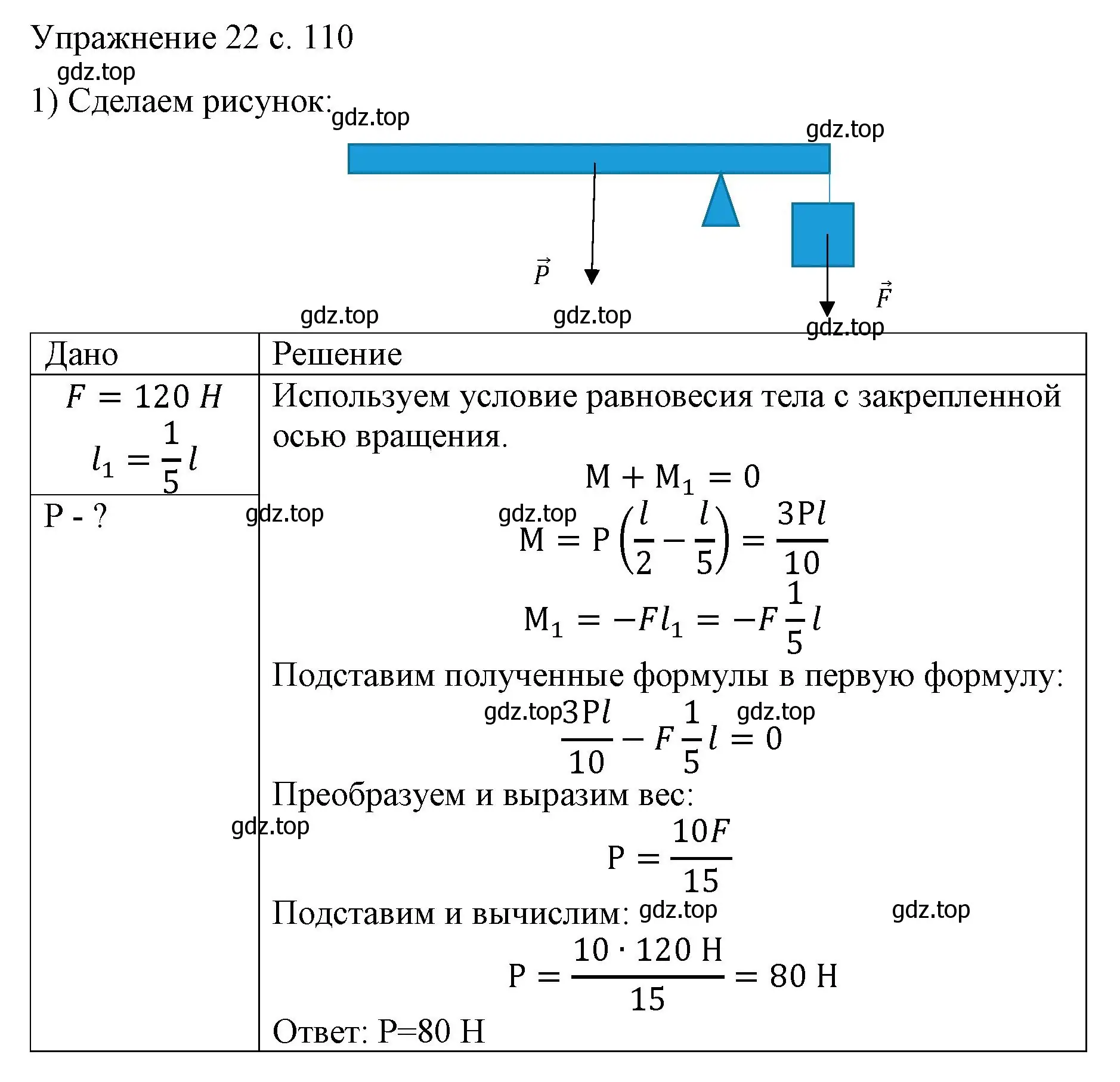 Решение номер 1 (страница 110) гдз по физике 9 класс Перышкин, Гутник, учебник