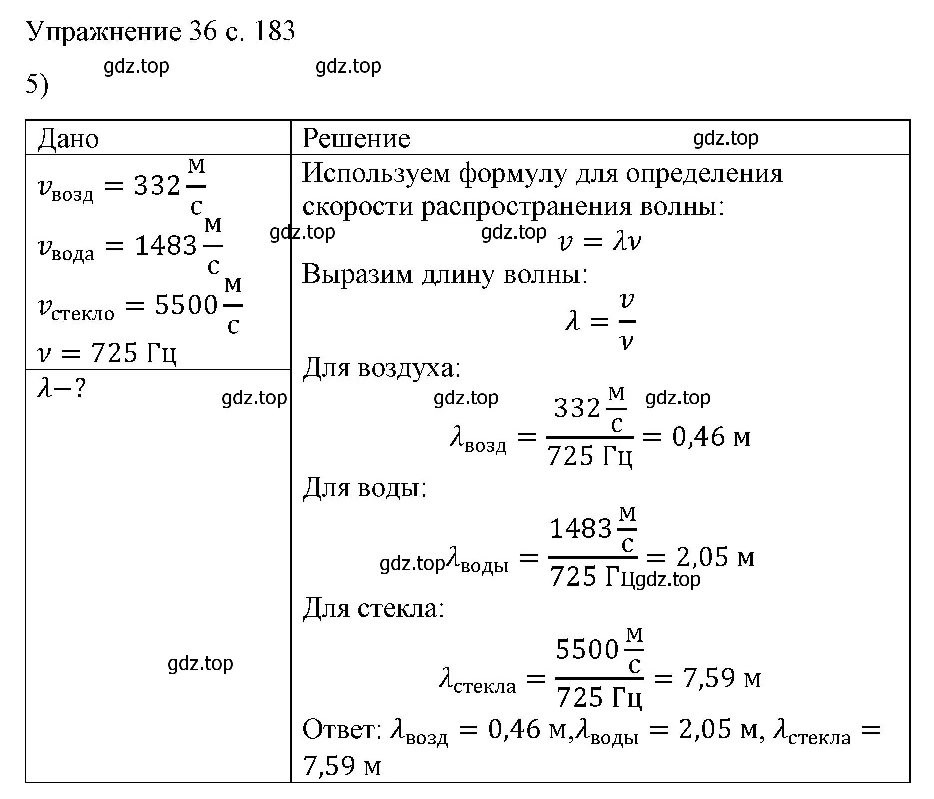 Решение номер 5 (страница 183) гдз по физике 9 класс Перышкин, Гутник, учебник