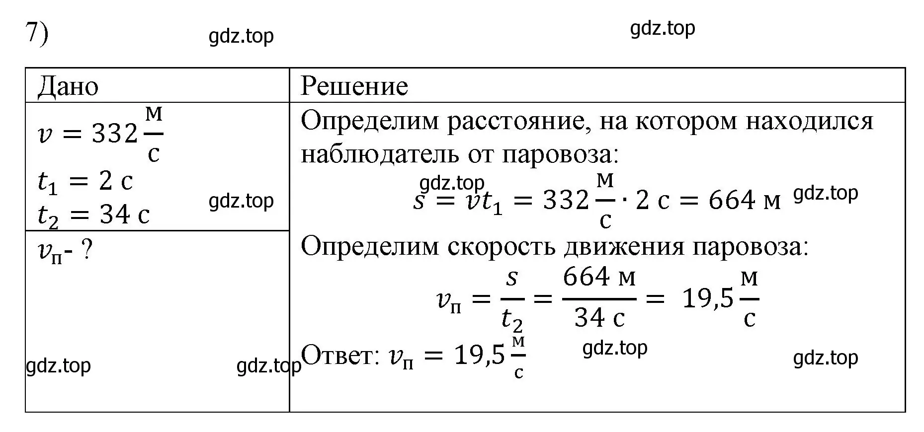 Решение номер 7 (страница 183) гдз по физике 9 класс Перышкин, Гутник, учебник