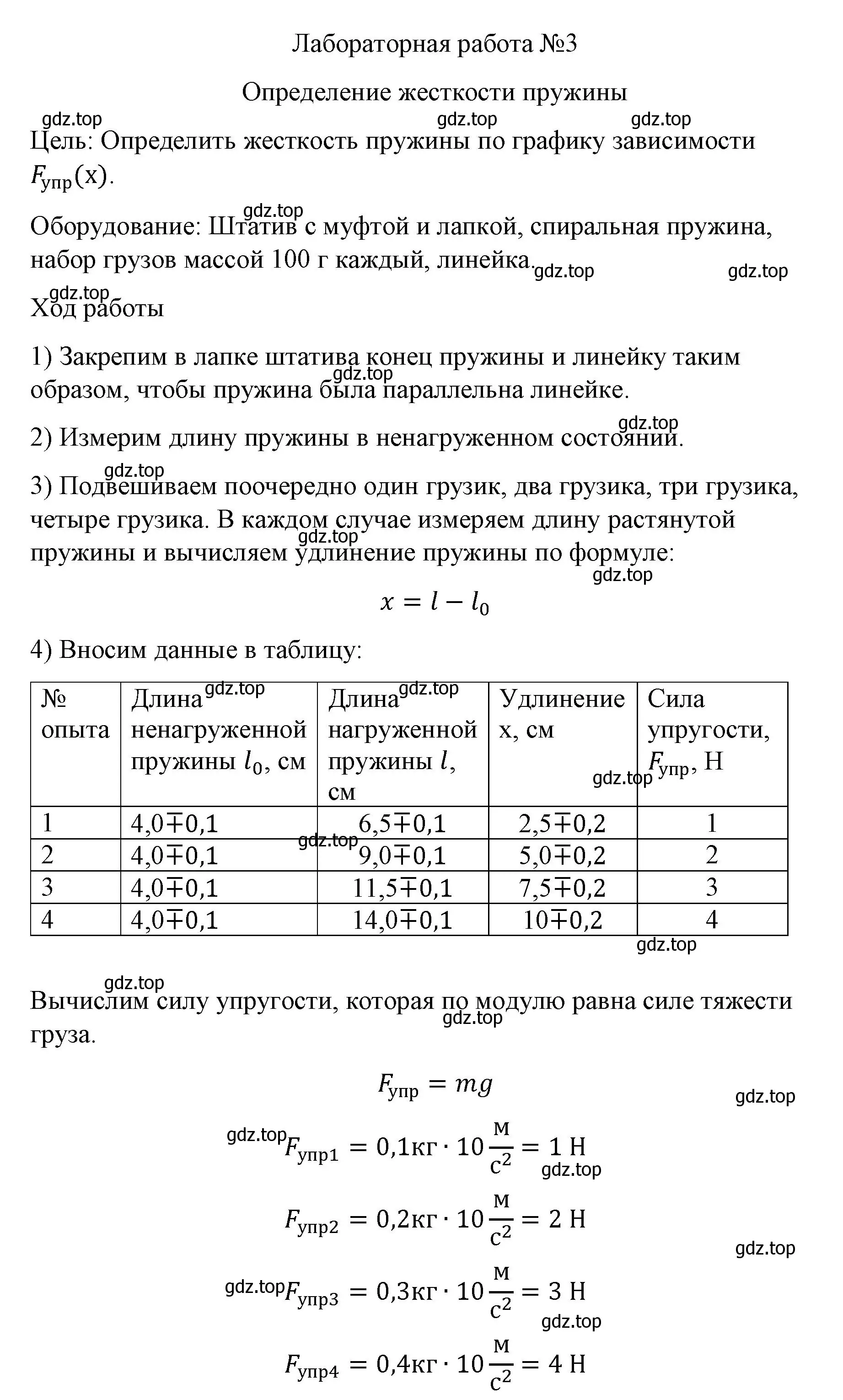 Решение  Лабораторная работа 3 (страница 324) гдз по физике 9 класс Перышкин, Гутник, учебник