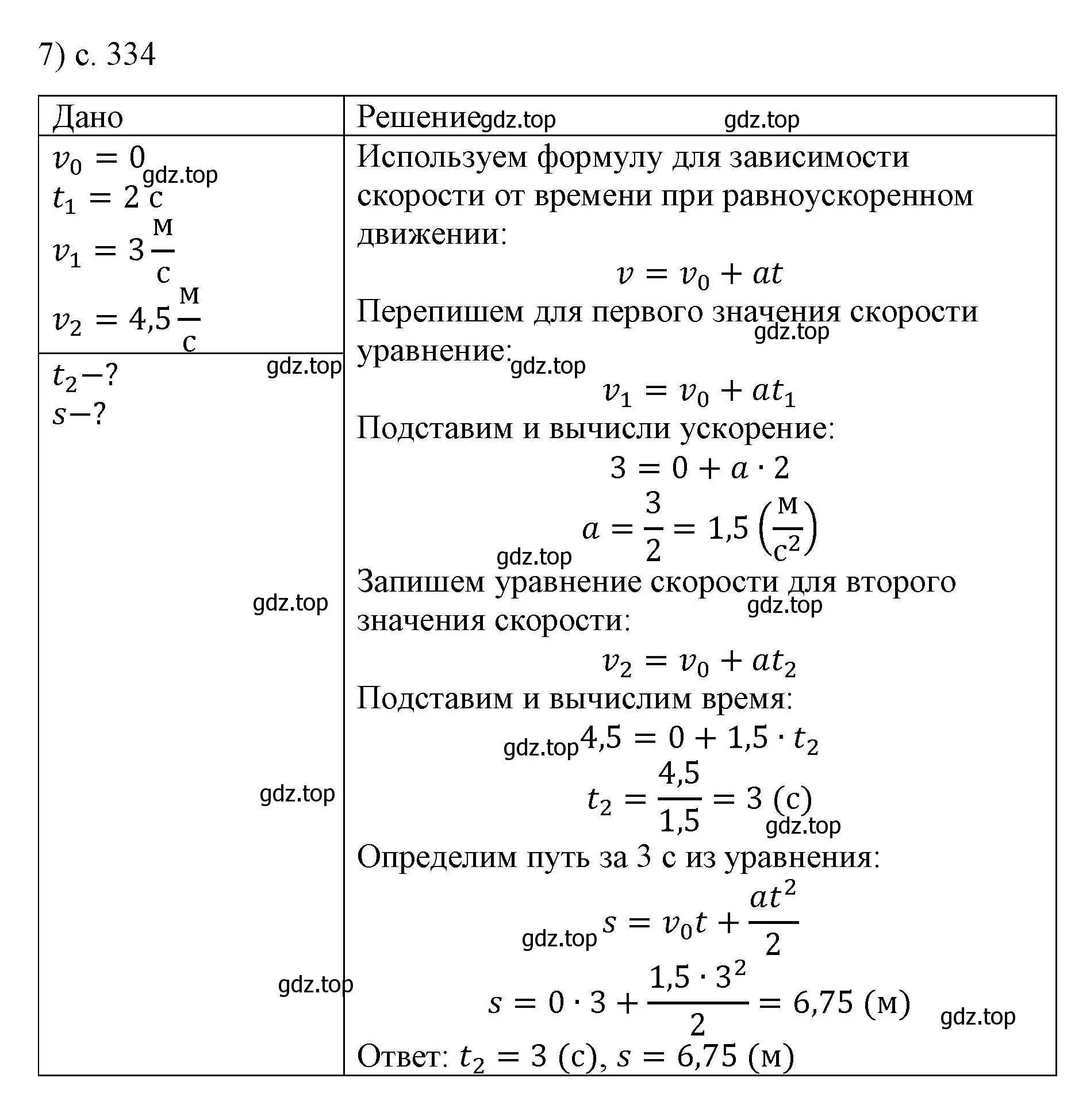 Решение номер 7 (страница 334) гдз по физике 9 класс Перышкин, Гутник, учебник