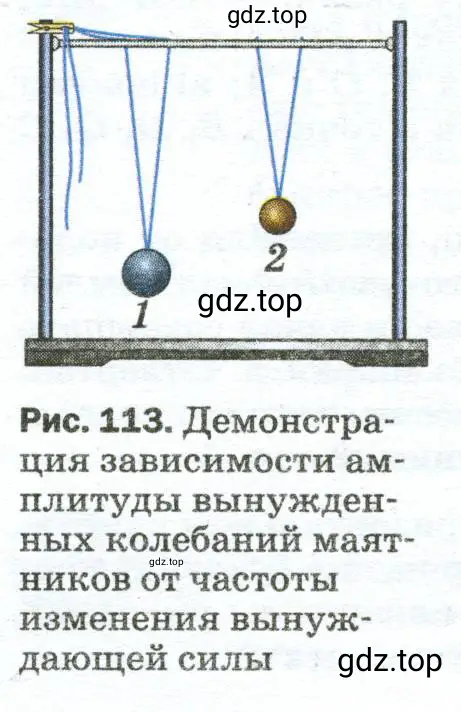 С какой целью и как проводился опыт с двумя маятниками, изображённый на рисунке 113?