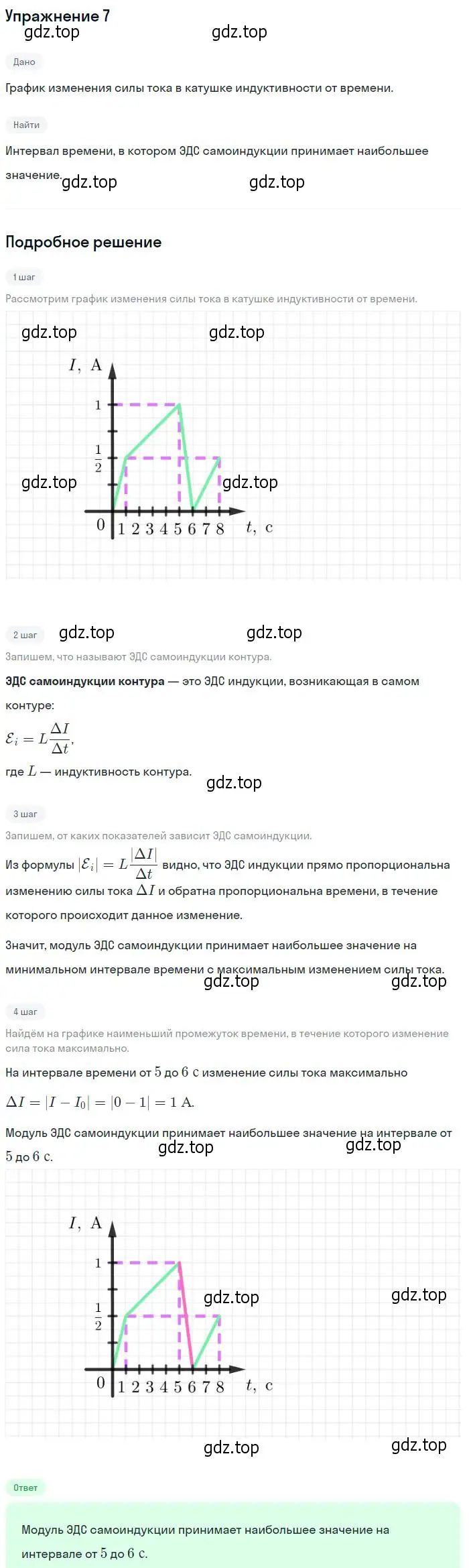 Решение номер 7 (страница 156) гдз по физике 10-11 класс Громцева, сборник задач