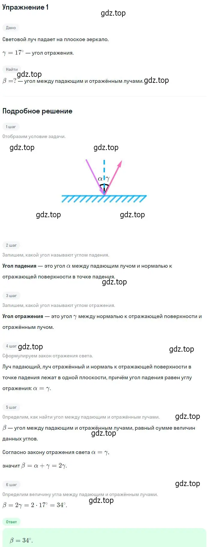 Решение номер 1 (страница 167) гдз по физике 10-11 класс Громцева, сборник задач