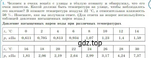 Условие номер 1 (страница 249) гдз по физике 10 класс Мякишев, Буховцев, учебник