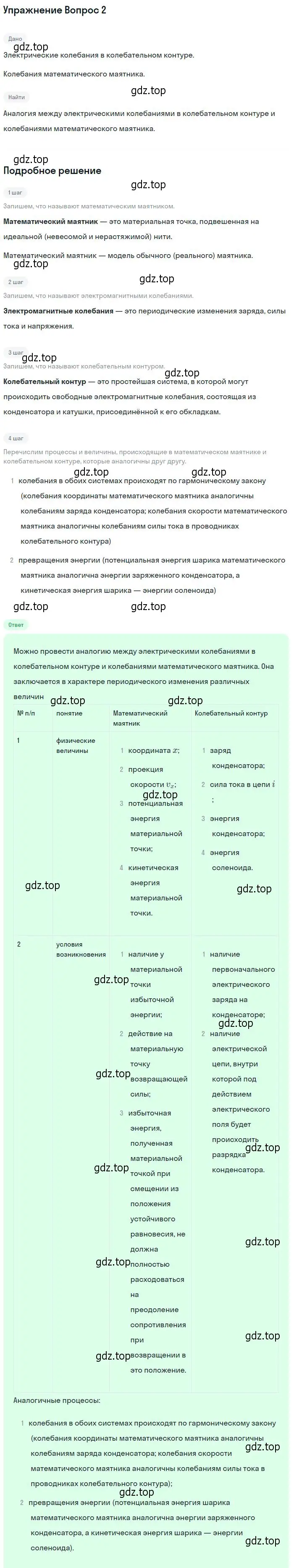 Решение номер 2 (страница 78) гдз по физике 11 класс Мякишев, Буховцев, учебник