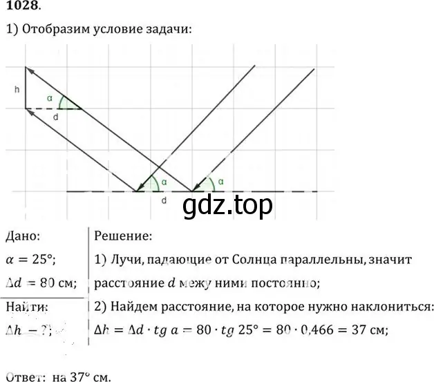 Решение номер 1028 (страница 137) гдз по физике 10-11 класс Рымкевич, задачник