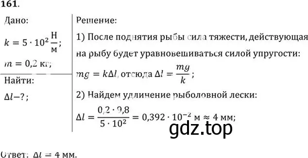 Решение номер 161 (страница 28) гдз по физике 10-11 класс Рымкевич, задачник