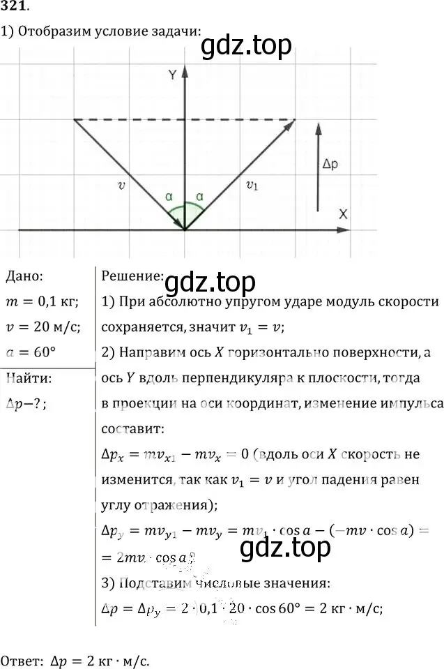 Решение номер 321 (страница 48) гдз по физике 10-11 класс Рымкевич, задачник