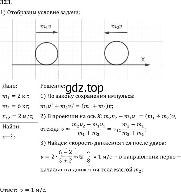 Решение номер 323 (страница 48) гдз по физике 10-11 класс Рымкевич, задачник