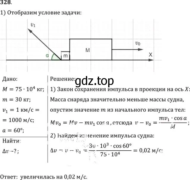 Решение номер 328 (страница 48) гдз по физике 10-11 класс Рымкевич, задачник