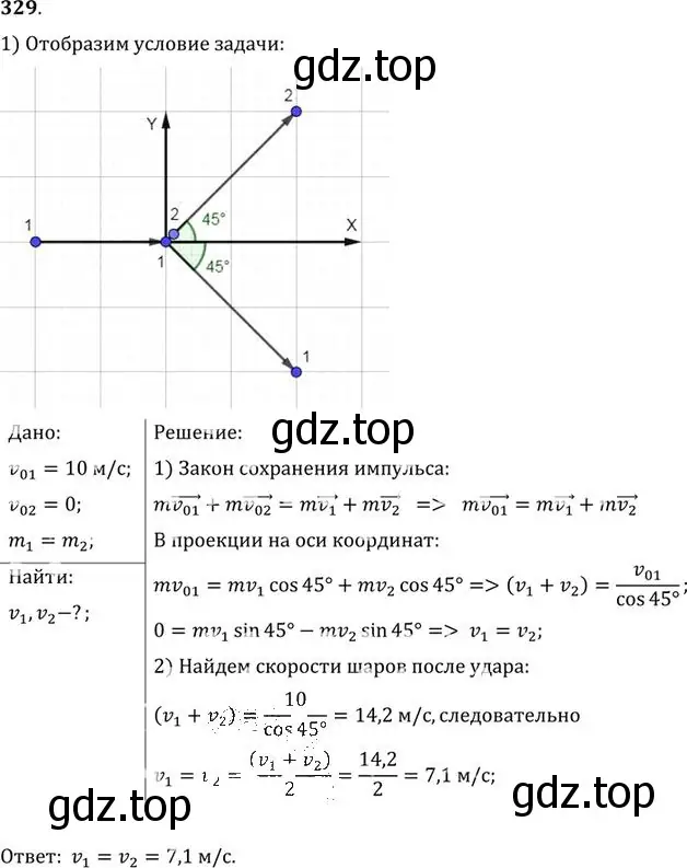 Решение номер 329 (страница 49) гдз по физике 10-11 класс Рымкевич, задачник
