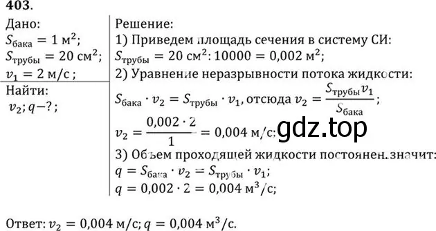 Решение номер 403 (страница 58) гдз по физике 10-11 класс Рымкевич, задачник