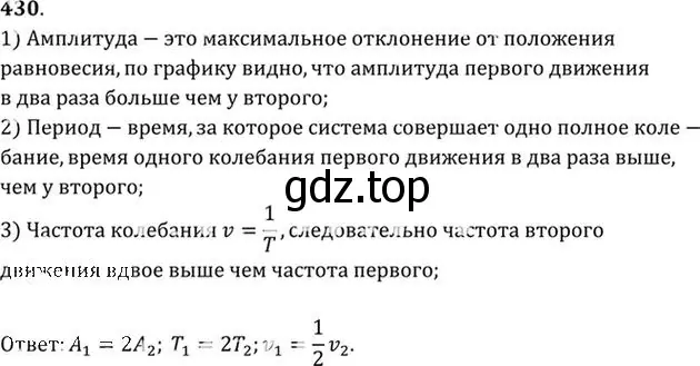 Решение номер 430 (страница 61) гдз по физике 10-11 класс Рымкевич, задачник