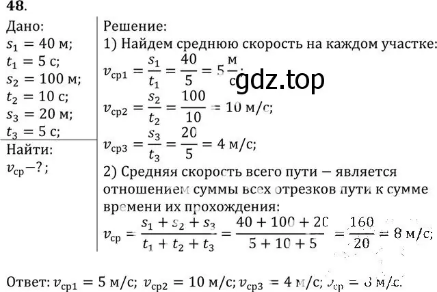 Решение номер 48 (страница 14) гдз по физике 10-11 класс Рымкевич, задачник