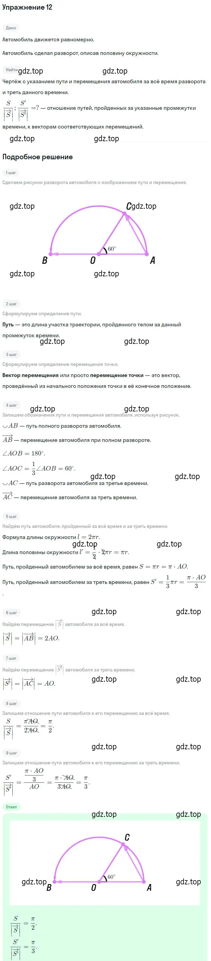 Решение 2. номер 12 (страница 7) гдз по физике 10-11 класс Рымкевич, задачник