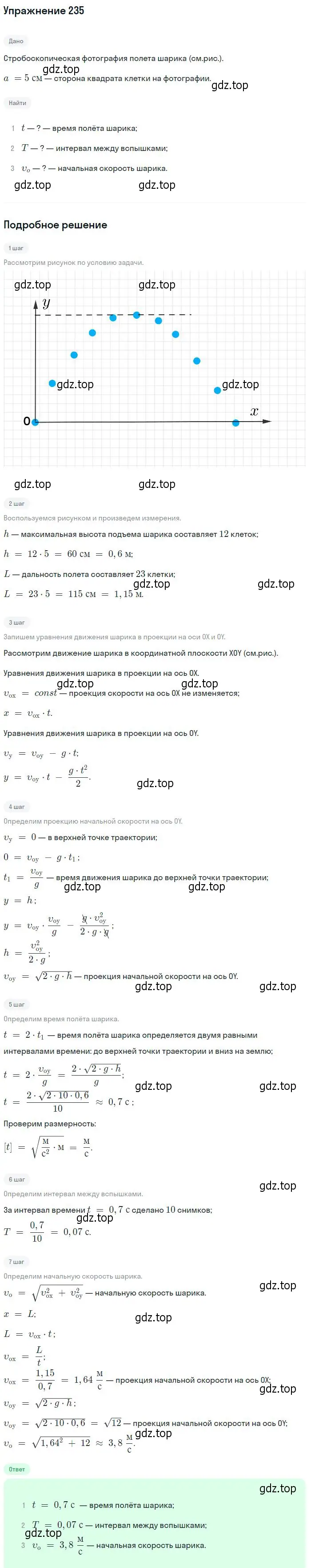 Решение 2. номер 235 (страница 36) гдз по физике 10-11 класс Рымкевич, задачник