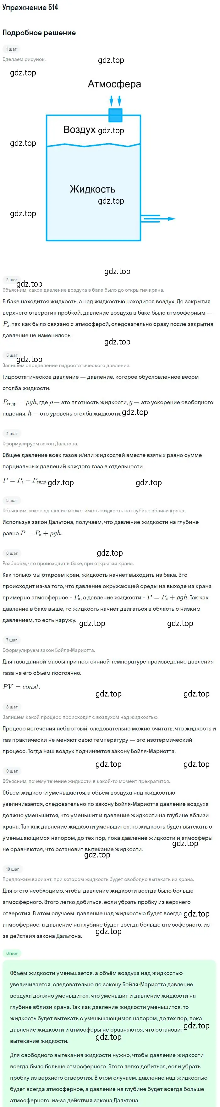 Решение 2. номер 514 (страница 70) гдз по физике 10-11 класс Рымкевич, задачник