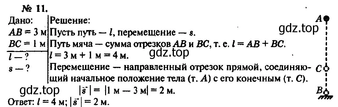 Решение 3. номер 11 (страница 7) гдз по физике 10-11 класс Рымкевич, задачник