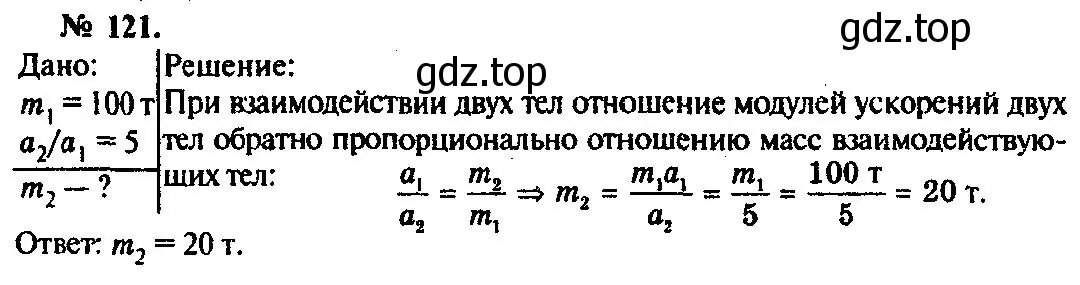 Решение 3. номер 121 (страница 23) гдз по физике 10-11 класс Рымкевич, задачник