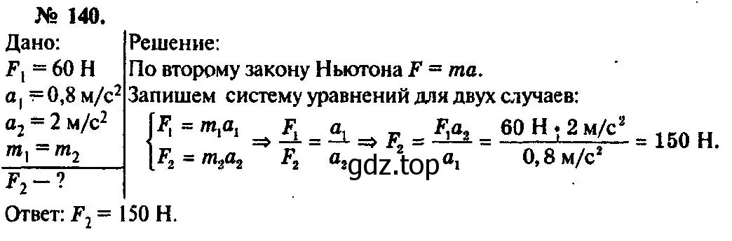 Решение 3. номер 140 (страница 25) гдз по физике 10-11 класс Рымкевич, задачник