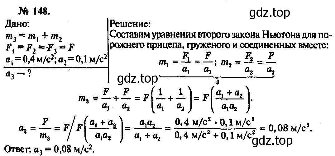 Решение 3. номер 148 (страница 26) гдз по физике 10-11 класс Рымкевич, задачник