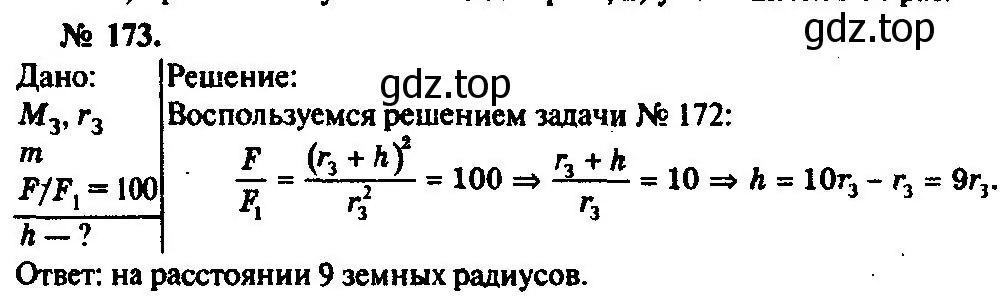 Решение 3. номер 173 (страница 29) гдз по физике 10-11 класс Рымкевич, задачник