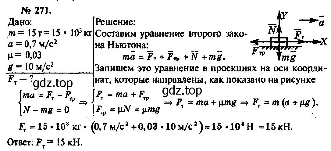 Решение 3. номер 271 (страница 41) гдз по физике 10-11 класс Рымкевич, задачник