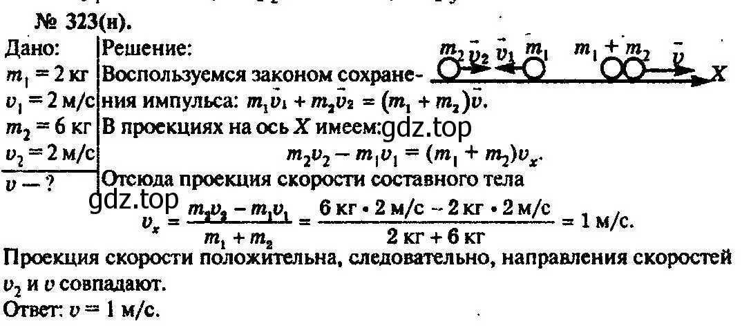 Решение 3. номер 323 (страница 48) гдз по физике 10-11 класс Рымкевич, задачник