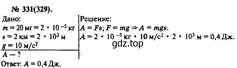 Решение 3. номер 331 (страница 49) гдз по физике 10-11 класс Рымкевич, задачник