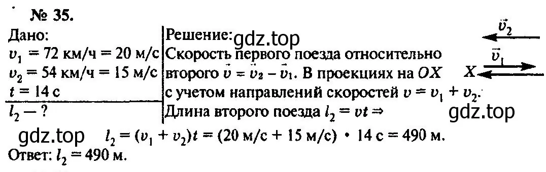 Решение 3. номер 35 (страница 11) гдз по физике 10-11 класс Рымкевич, задачник