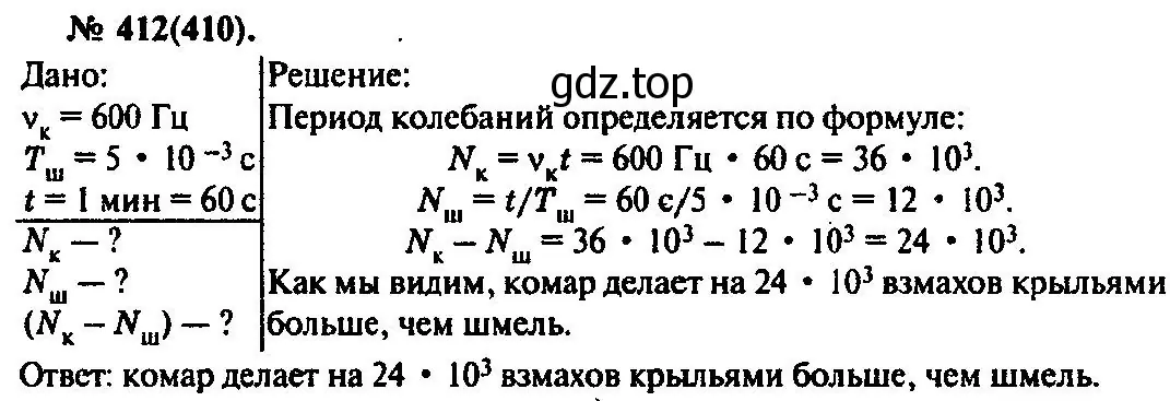 Решение 3. номер 412 (страница 59) гдз по физике 10-11 класс Рымкевич, задачник