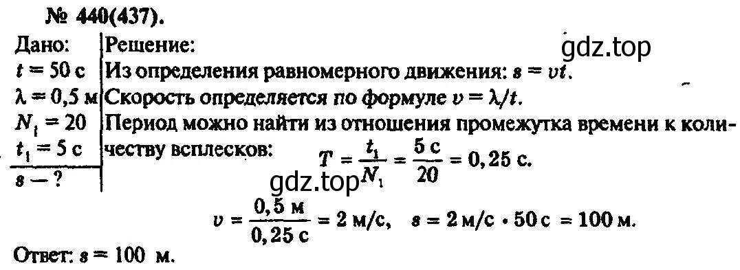 Решение 3. номер 440 (страница 62) гдз по физике 10-11 класс Рымкевич, задачник