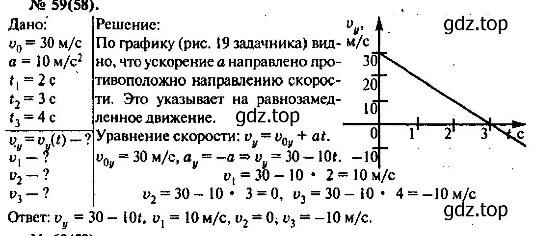 Решение 3. номер 59 (страница 15) гдз по физике 10-11 класс Рымкевич, задачник