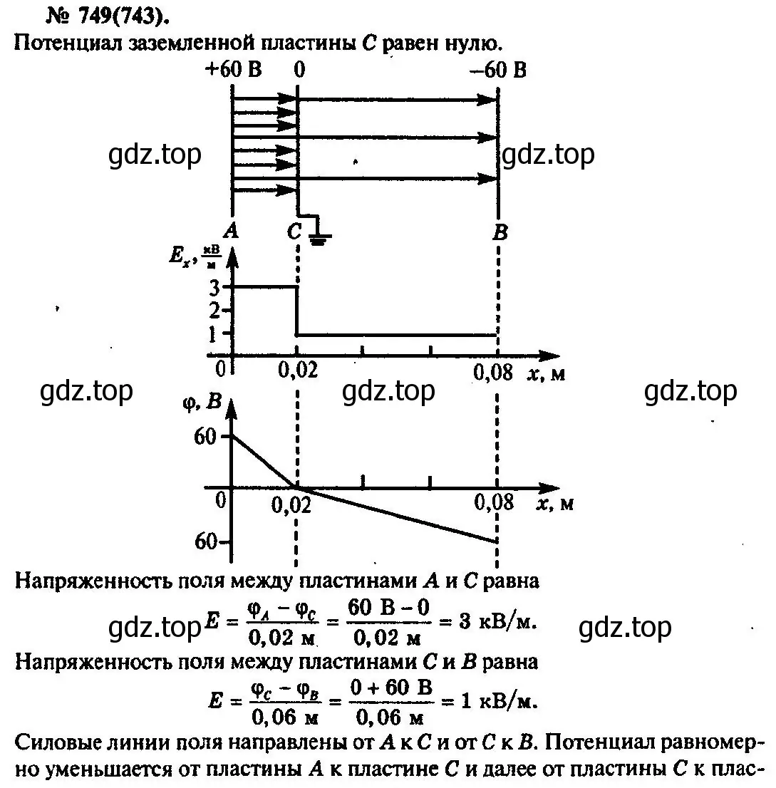 Решение 3. номер 749 (страница 97) гдз по физике 10-11 класс Рымкевич, задачник