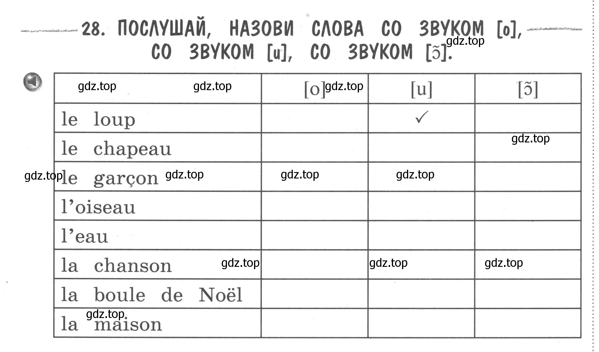 Условие номер 28 (страница 11) гдз по французскому языку 2-4 класс Кулигина, тестовые и контрольные задания