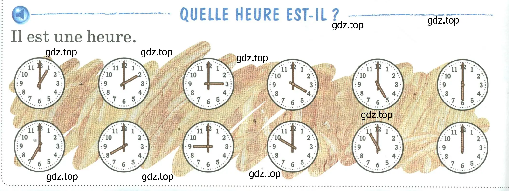 Условие номер QUELLE HEURE EST-IL? (страница 64) гдз по французскому языку 2 класс Кулигина, Кирьянова, учебник