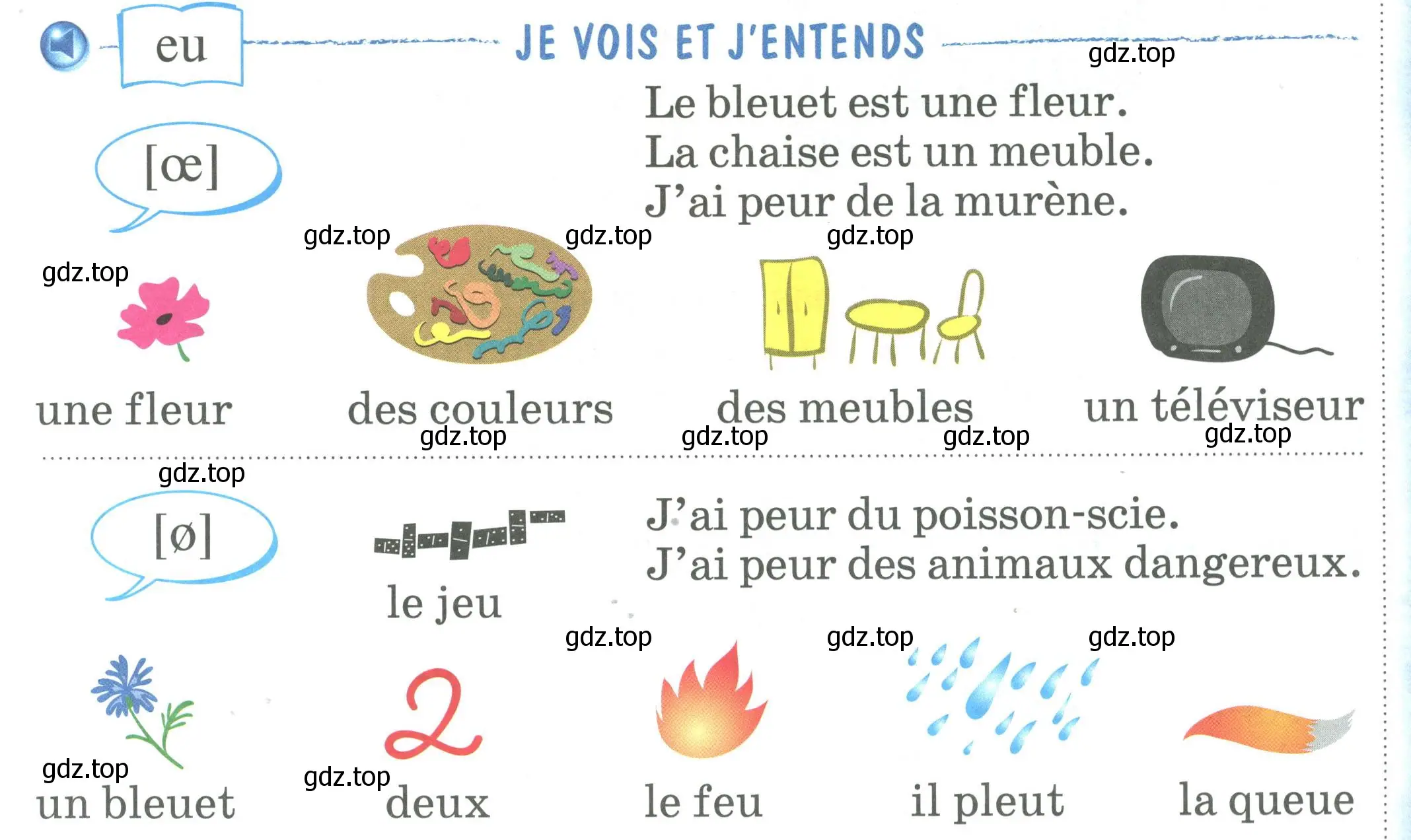 Условие номер JE VOIS ET J'ENTENDS (страница 75) гдз по французскому языку 2 класс Кулигина, Кирьянова, учебник