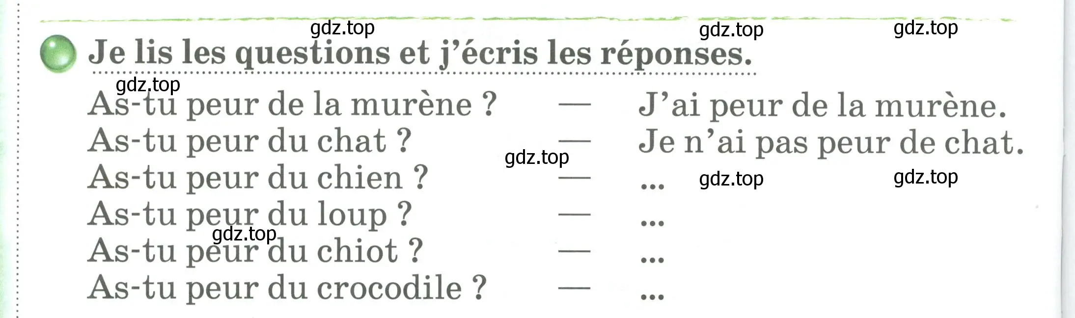 Условие номер Je lis les questions et j'ecris les reponses (страница 76) гдз по французскому языку 2 класс Кулигина, Кирьянова, учебник