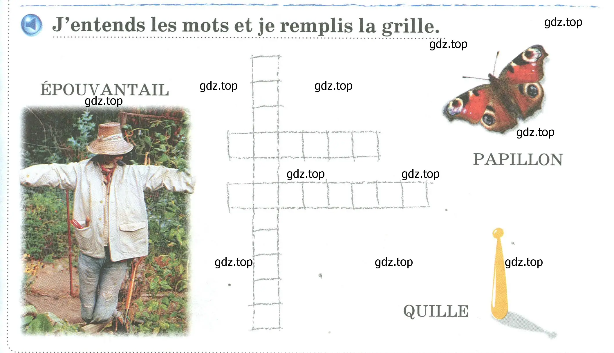 Условие номер J'entends les mots et je remplis la grille (страница 78) гдз по французскому языку 2 класс Кулигина, Кирьянова, учебник