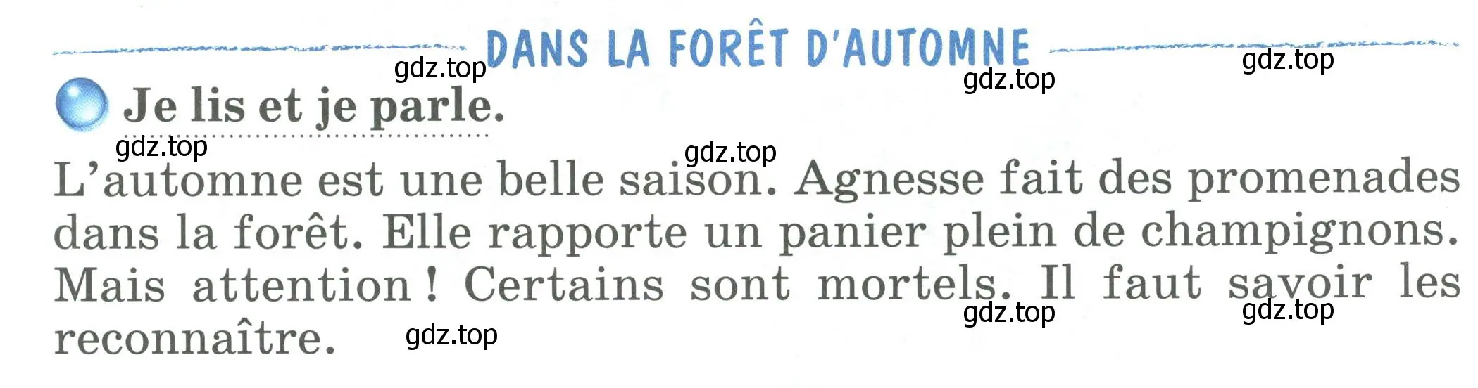 Условие номер DANS LA FORET D'AUTOMNE (страница 91) гдз по французскому языку 2 класс Кулигина, Кирьянова, учебник