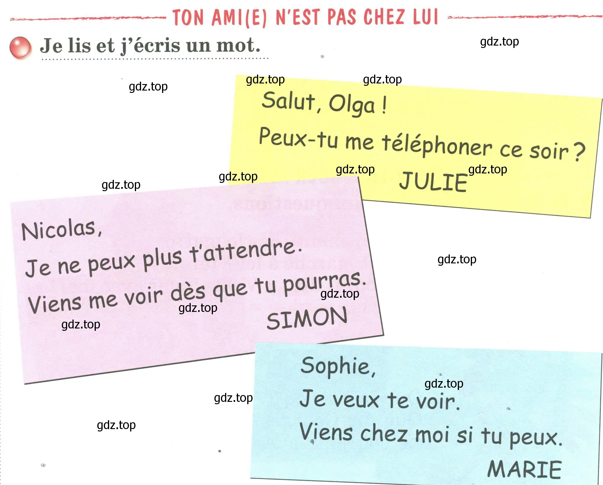 Условие номер TON AMI(E) N'EST PAS CHEZ LUI (страница 114) гдз по французскому языку 2 класс Кулигина, Кирьянова, учебник