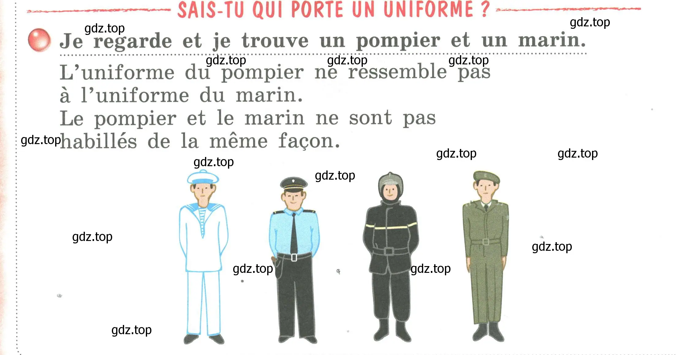 Условие номер SAIS-TU QUI PORTE UN UNIFORME ? (страница 116) гдз по французскому языку 2 класс Кулигина, Кирьянова, учебник