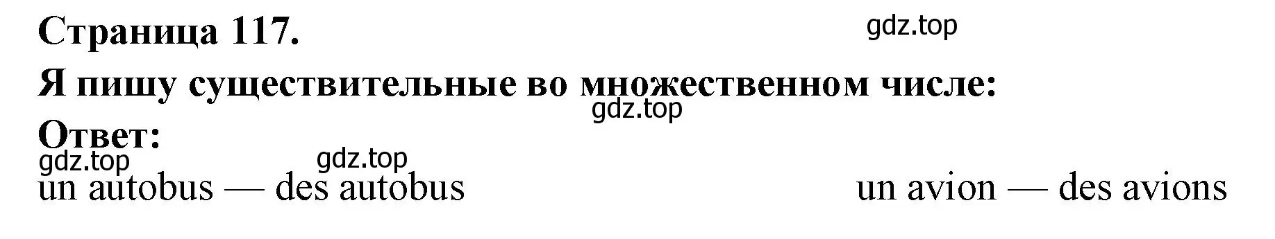 Решение номер J ecris au pluriel (страница 117) гдз по французскому языку 2 класс Кулигина, Кирьянова, учебник