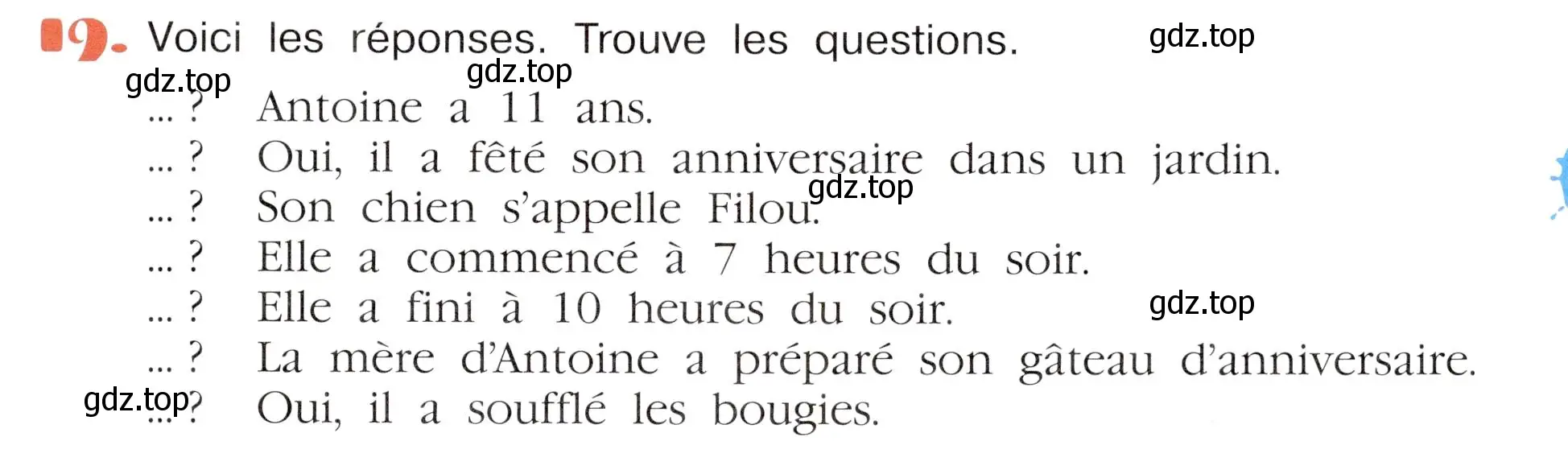 Условие номер 19 (страница 35) гдз по французскому языку 5 класс Береговская, Белосельская, учебник 2 часть