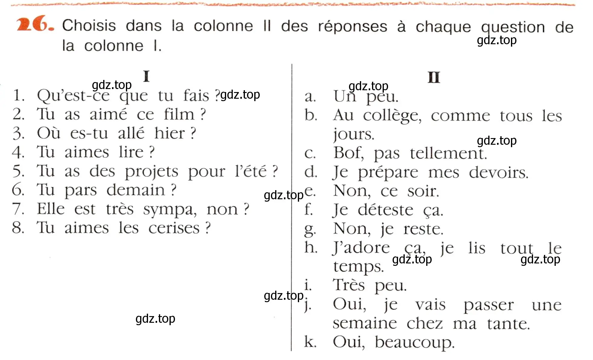 Условие номер 26 (страница 82) гдз по французскому языку 5 класс Береговская, Белосельская, учебник 2 часть