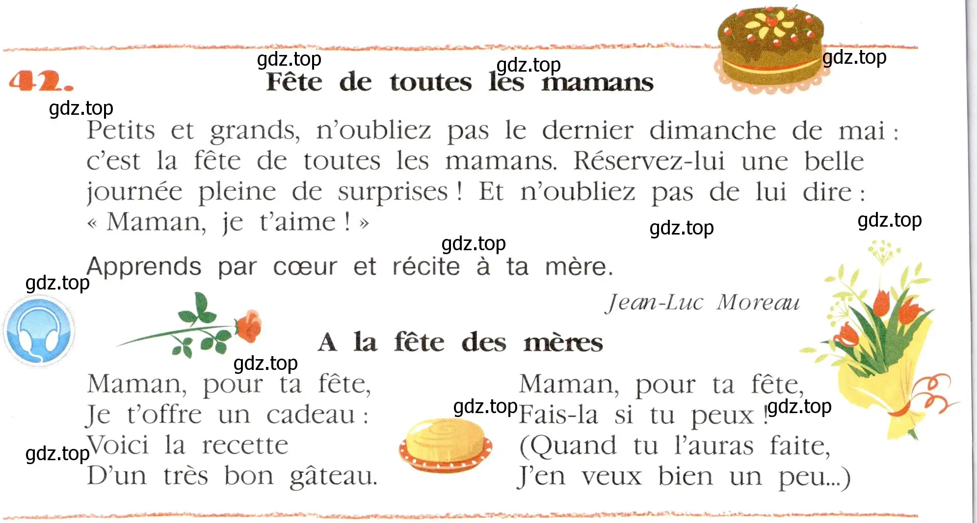 Условие номер 42 (страница 90) гдз по французскому языку 5 класс Береговская, Белосельская, учебник 2 часть