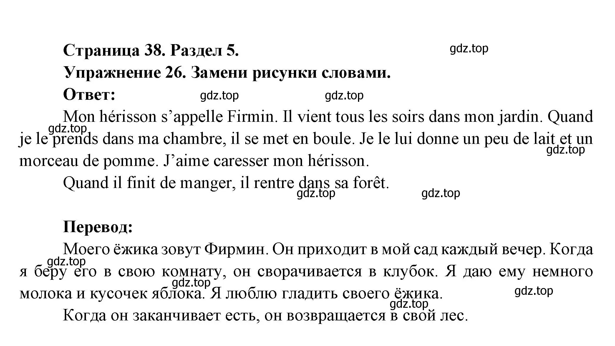 Решение номер 26 (страница 38) гдз по французскому языку 5 класс Береговская, Белосельская, учебник 2 часть
